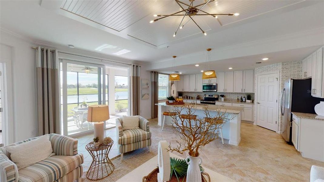 Furnished interior view inside a new home in Wellen Park Golf & Country Club, Venice (Image 30).