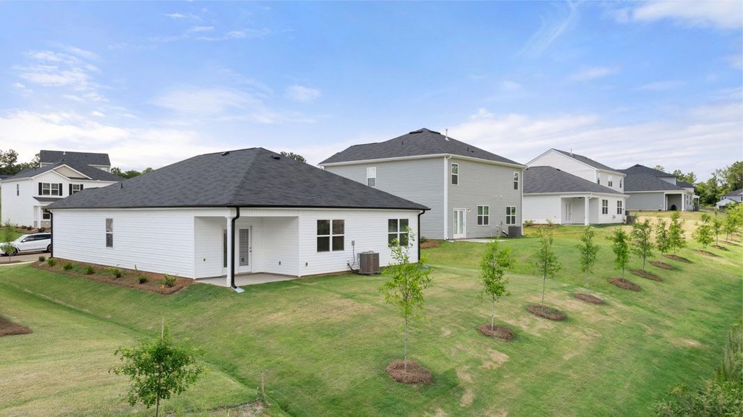 Front exterior of a new home in Estates at Deer Hollow, Grovetown, GA, highlighting curb appeal (Image 23).