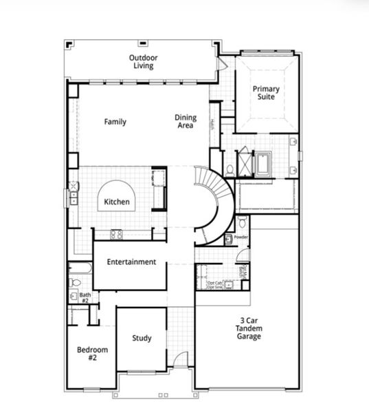 2D floor plan layout for the Telford Plan by Highland Homes in Mont Blanc, Schertz, TX (Image 5). 2D floor plan layout for the Telford Plan by Highland Homes in Mont Blanc, Schertz, TX (Image 5).
