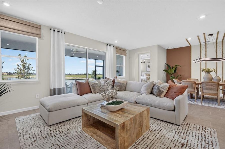 Furnished interior view inside a new home in Pasadena Ridge Master, Dade City (Image 28).