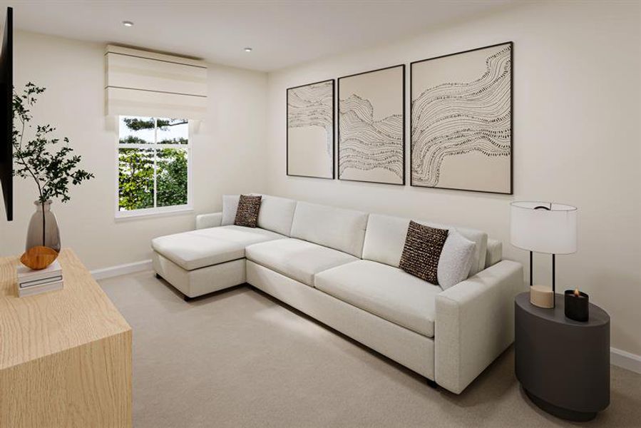 Representative furnished interior of a home built from the Barron by Ryan Homes in Ravenfield, Charlotte (Image 6).