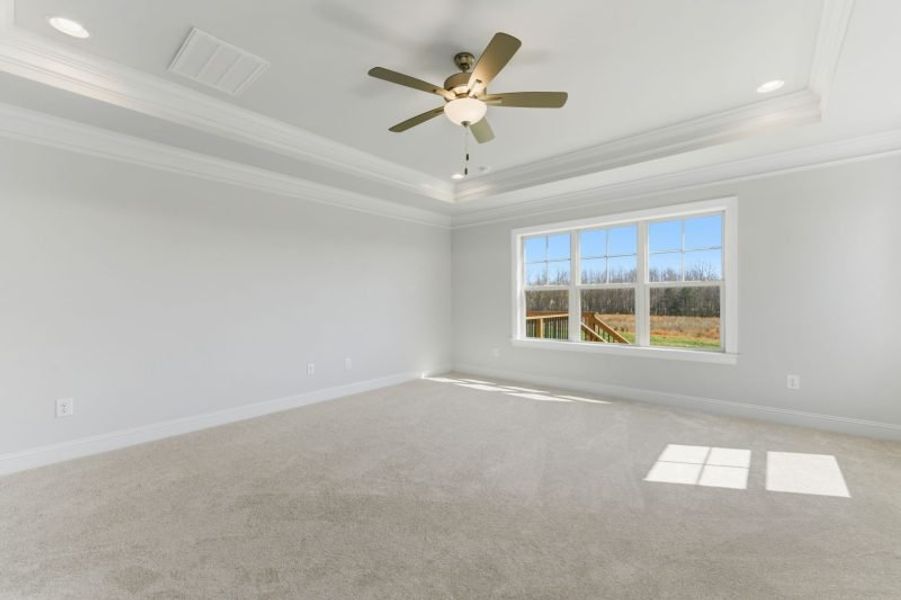 Representative unfurnished interior of a home built from the Hampton by Keystone Homes NC in Preserve at Carriage Cove, Oak Ridge (Image 75).
