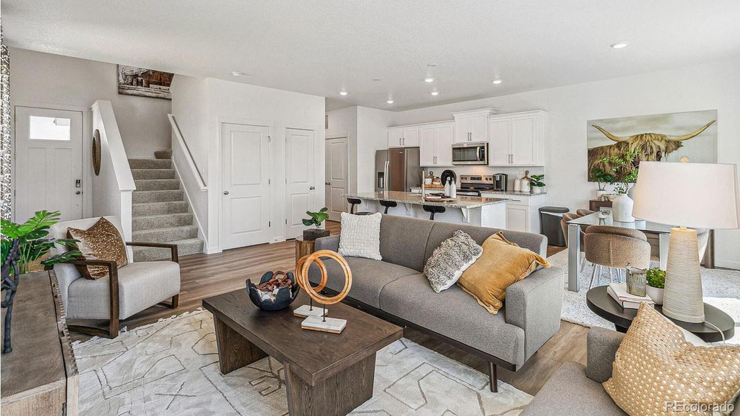 Furnished interior view inside a new home in The Ridge at Lorson Ranch, Colorado Springs (Image 6).