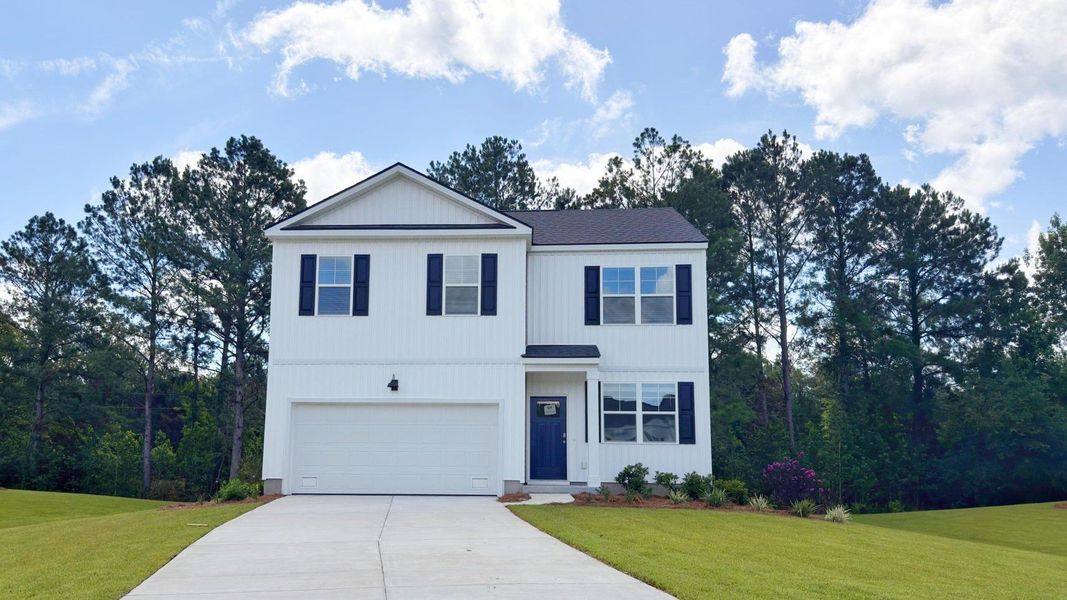 Front exterior of a new home in Cypress Landing, Hardeeville, SC, highlighting curb appeal (Image 1). Front exterior of a new home in Cypress Landing, Hardeeville, SC, highlighting curb appeal (Image 1).