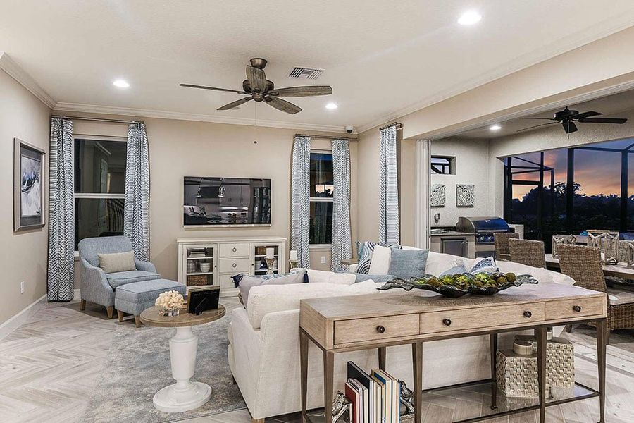 Representative furnished interior of a home built from the Barbados by Taylor Morrison in Tiburon, Nokomis (Image 21).