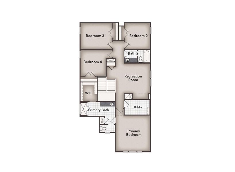 2D floor plan layout for the Applewhite Meadows 2265 by Brohn Homes in Applewhite Meadows, San Antonio, TX (Image 4). 2D floor plan layout for the Applewhite Meadows 2265 by Brohn Homes in Applewhite Meadows, San Antonio, TX (Image 4).