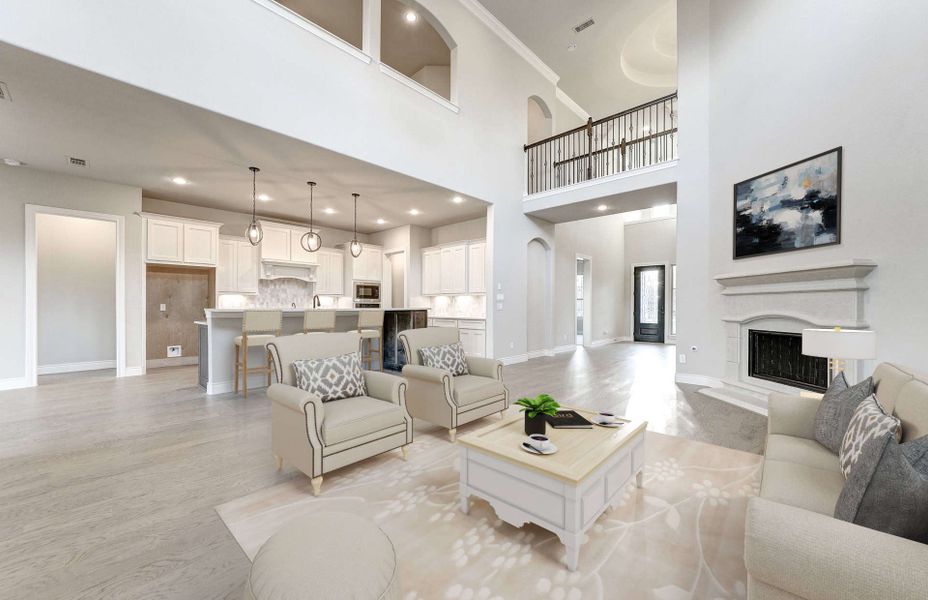 Representative furnished interior of a home built from the 3799 by Ravenna Homes in The Woodlands Hills 65′, Willis (Image 12). Representative furnished interior of a home built from the 3799 by Ravenna Homes in The Woodlands Hills 65′, Willis (Image 12).