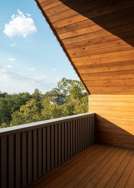 View of wooden terrace