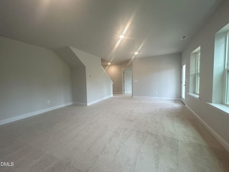 loft and bedroom in basement
