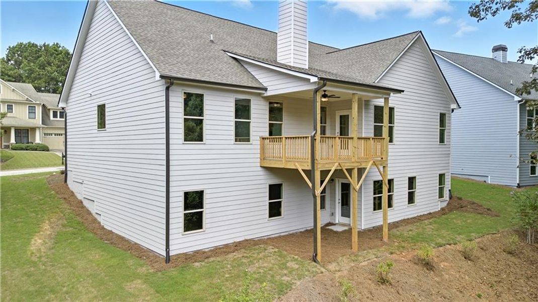 Exterior details and patio area of a home in Traditions of Braselton, Jefferson (Image 27).