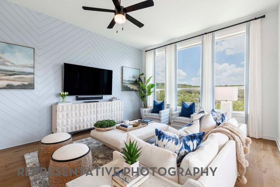 Furnished interior view inside a new home in Parkside On The River, Georgetown (Image 9). Furnished interior view inside a new home in Parkside On The River, Georgetown (Image 9).