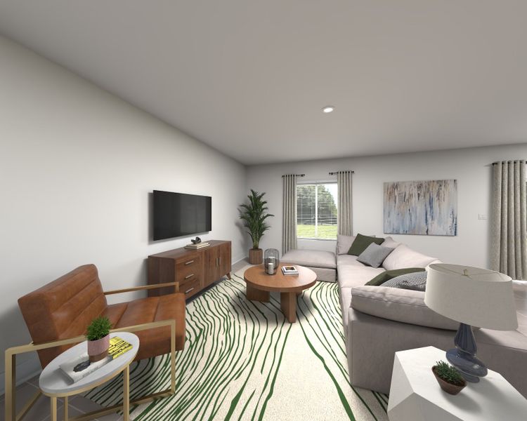 Furnished interior view inside a new home in Lakes at Bella Lago - Classic Series, Green Cove Springs (Image 5).