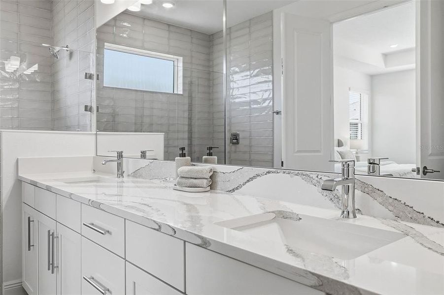 Furnished interior view inside a new home in Sweetwater at Lakewood Ranch, Bradenton (Image 35).