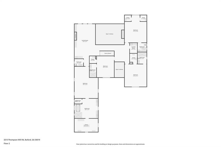 2D floor plan layout of this home in , Buford, GA (Image 7).