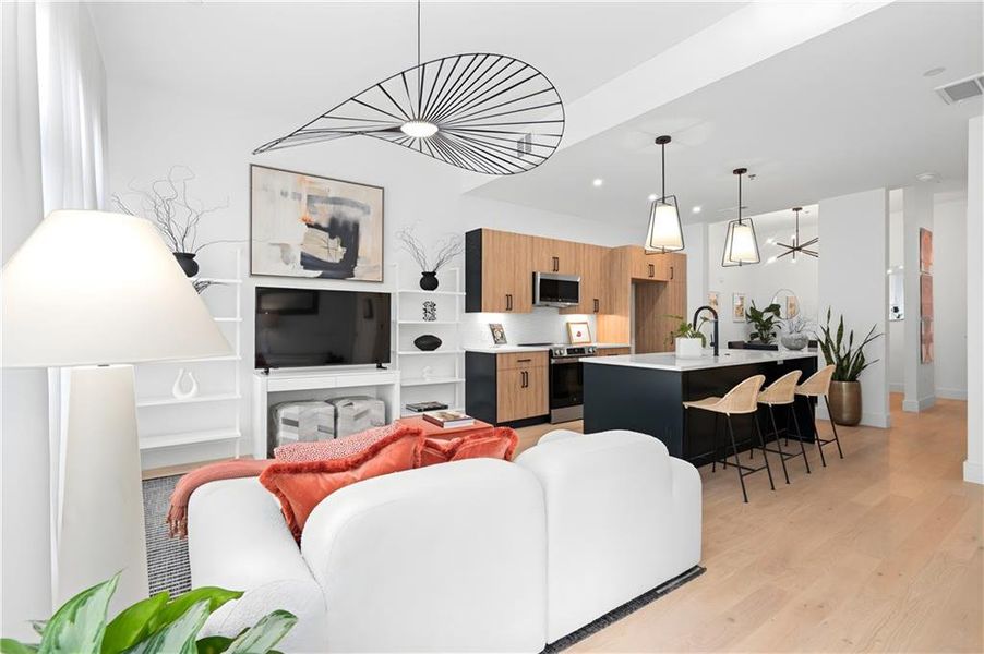 Furnished interior view inside a new home in , Atlanta (Image 28).