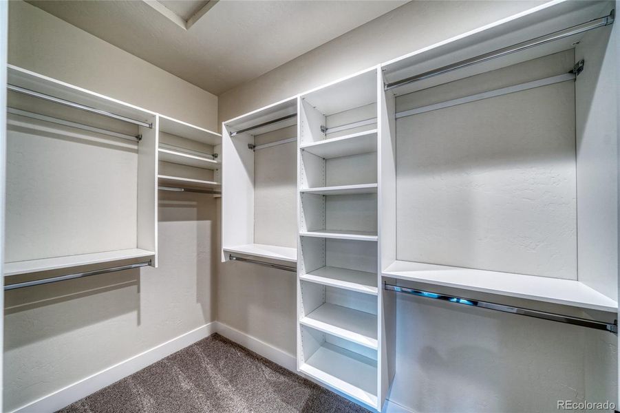 Primary closet with built ins