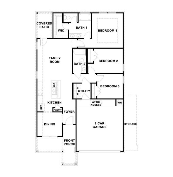 2D floor plan layout of this home in Talavera, Kyle, TX (Image 3).