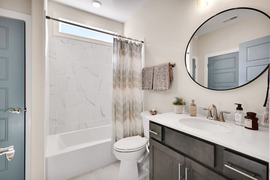 Furnished interior view inside a new home in Compass Pointe, Leland (Image 38). Furnished interior view inside a new home in Compass Pointe, Leland (Image 38).