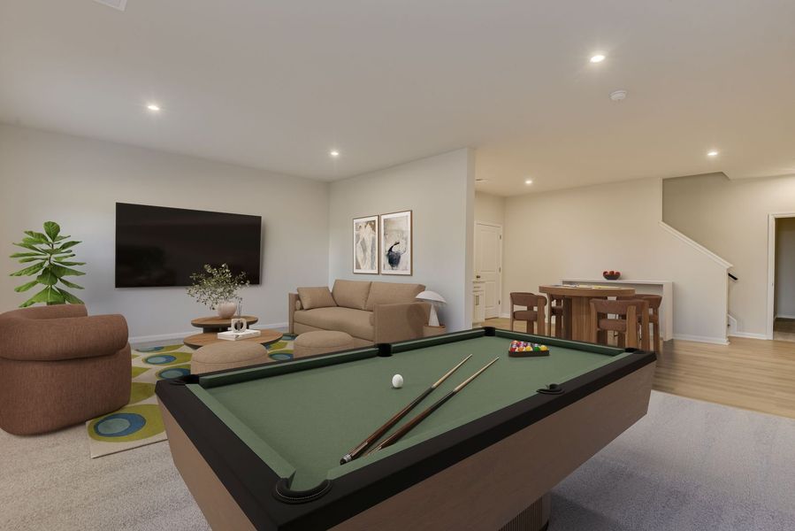 Recreation Room available on select homesites Recreation Room available on select homesites