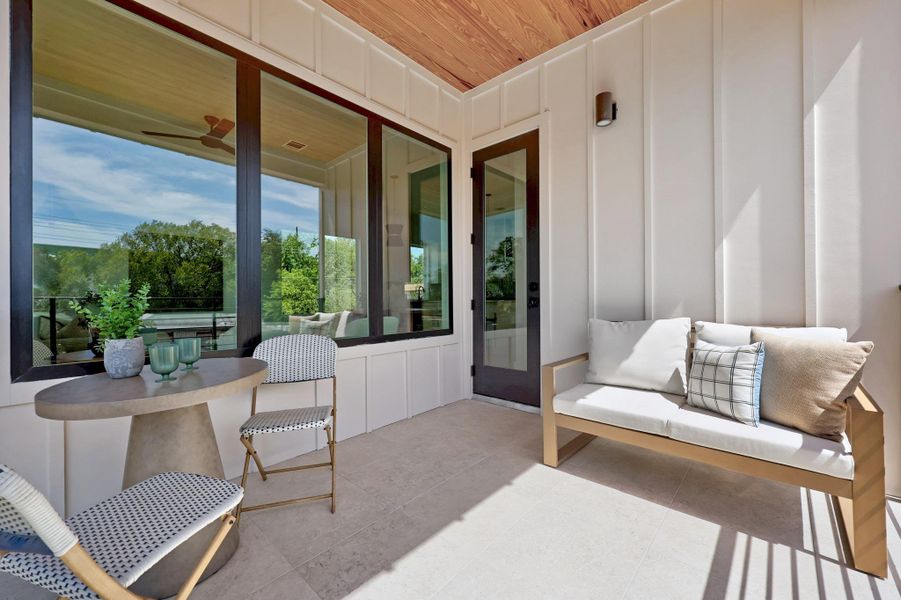 Exterior details and patio area of a home in , Austin (Image 21).