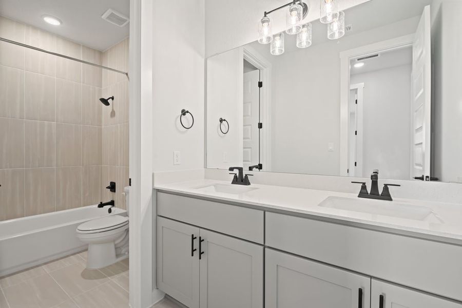 Furnished interior view inside a new home in Capitol Collection at Lariat, Liberty Hill (Image 18). Furnished interior view inside a new home in Capitol Collection at Lariat, Liberty Hill (Image 18).