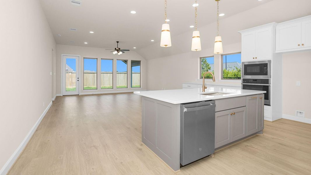 Furnished interior view inside a new home in Bridgeland, Cypress (Image 7). Furnished interior view inside a new home in Bridgeland, Cypress (Image 7).