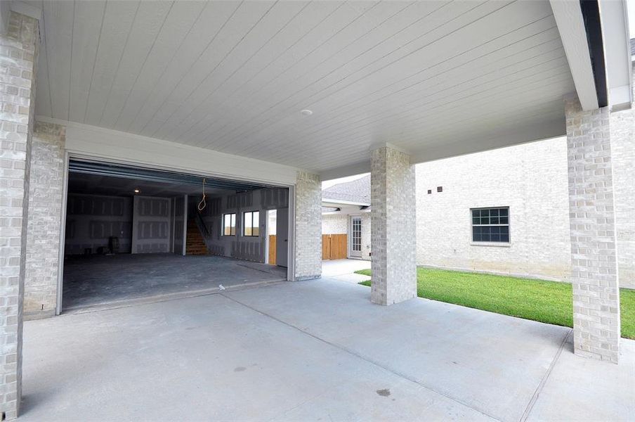 You have not lived until you enjoy a Cervelle Homes porte cochere.