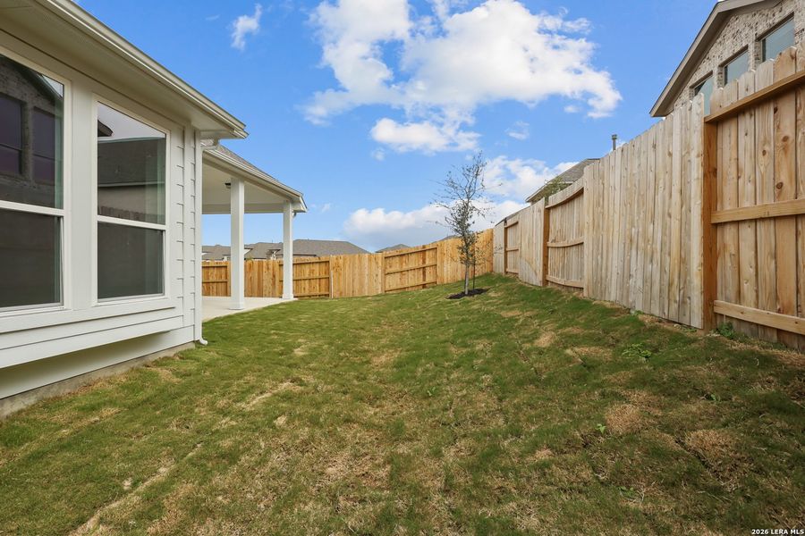 Exterior details and patio area of a home in Homestead, Schertz (Image 22).