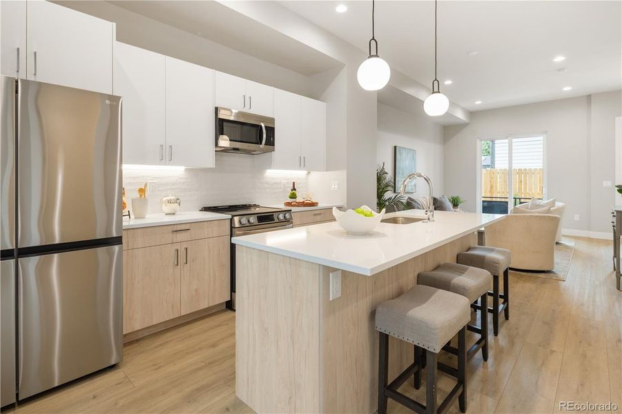 Furnished interior view inside a new home in , Denver (Image 11).