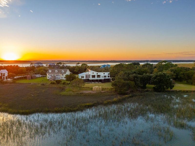 Exterior details and patio area of a home in , Charleston (Image 63).