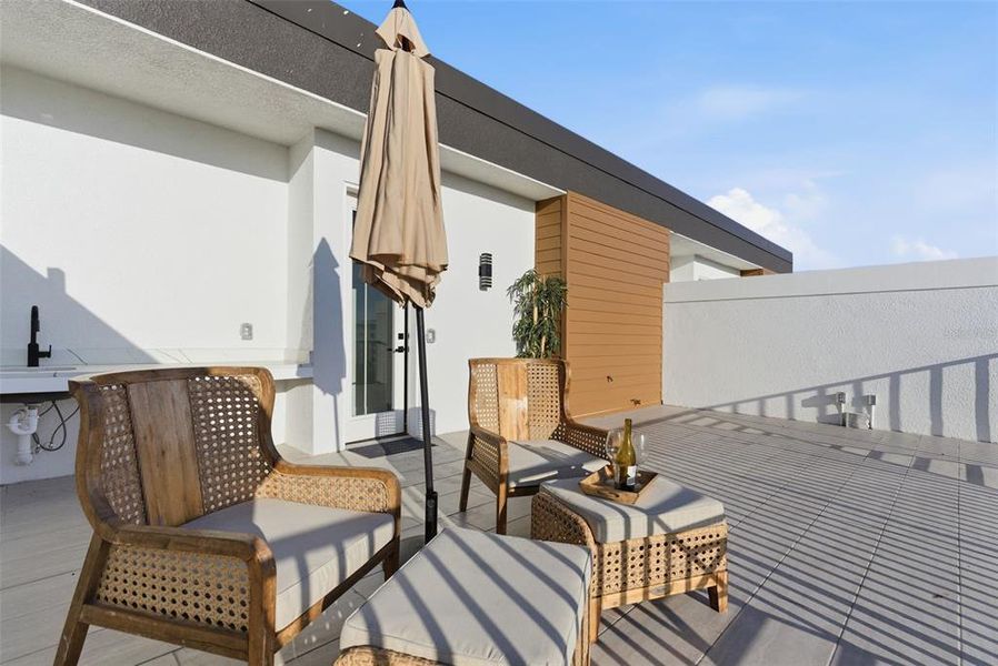 Exterior details and patio area of a home in , Treasure Island (Image 31). Exterior details and patio area of a home in , Treasure Island (Image 31).