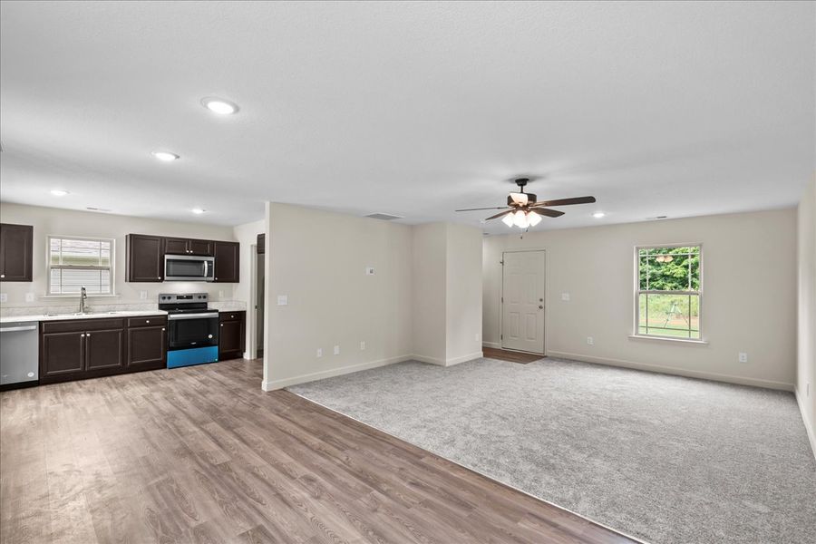 Representative unfurnished interior of a home built from the Branson by Enchanted Homes in Arcadia Village, Spartanburg (Image 9).