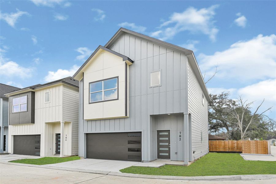 Front exterior of a new home in , Houston, TX, highlighting curb appeal (Image 23).