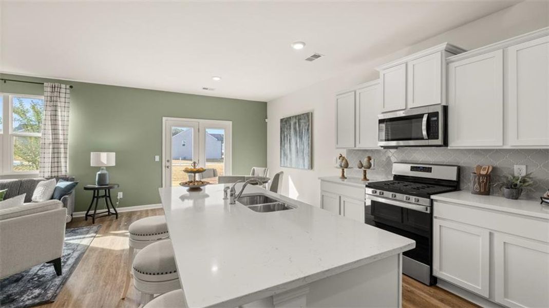 Furnished interior view inside a new home in Poplar Preserve, Newnan (Image 7). Furnished interior view inside a new home in Poplar Preserve, Newnan (Image 7).
