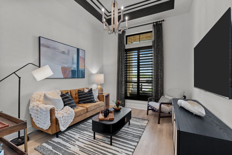 Furnished interior view inside a new home in Caliza Reserve, Boerne (Image 30).