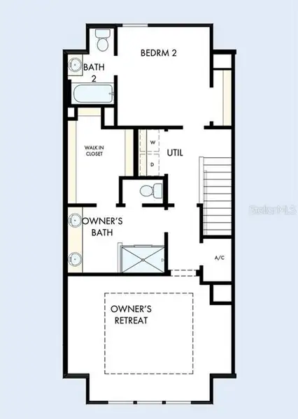 2D floor plan layout of this home in Towns at Union, St. Petersburg, FL (Image 4). 2D floor plan layout of this home in Towns at Union, St. Petersburg, FL (Image 4).