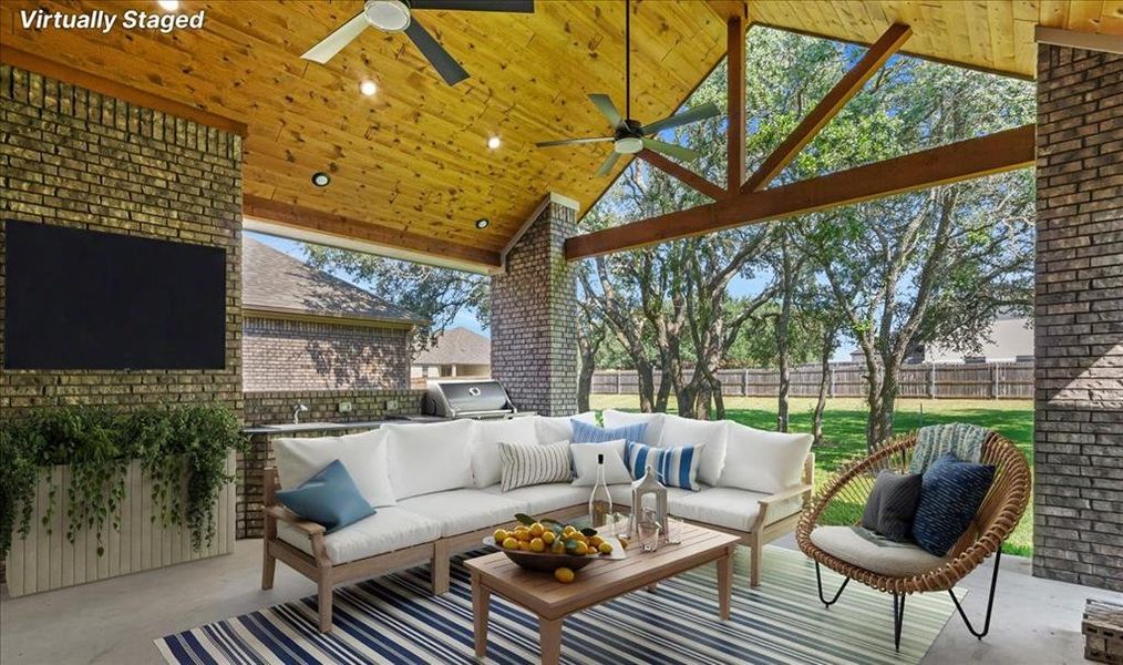 Exterior details and patio area of a home in , Salado (Image 4).