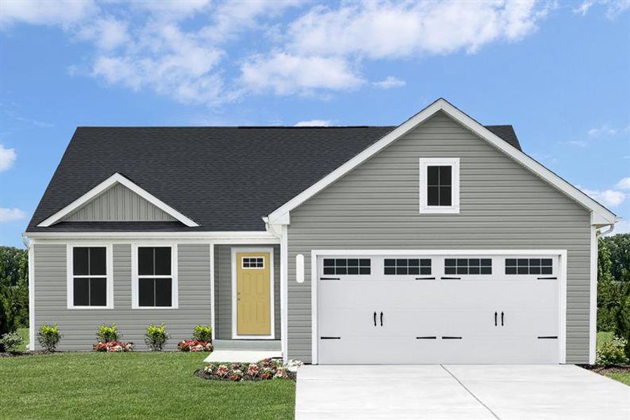 Representative exterior photo of a completed home built from the Tupelo by Ryan Homes in Laney Farms, Pageland, SC (Image 1).
