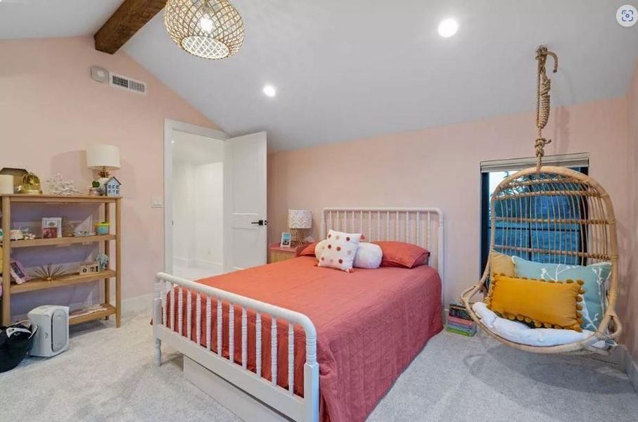 Bedroom #3  with Vaulted ceiling Decorative beam