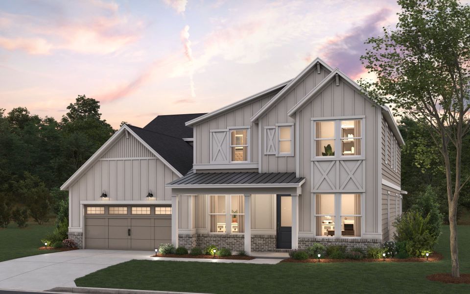 Representative exterior photo of a completed home built from the Norwood by Pulte Homes in Bristol, Dawsonville, GA (Image 31). Representative exterior photo of a completed home built from the Norwood by Pulte Homes in Bristol, Dawsonville, GA (Image 31).