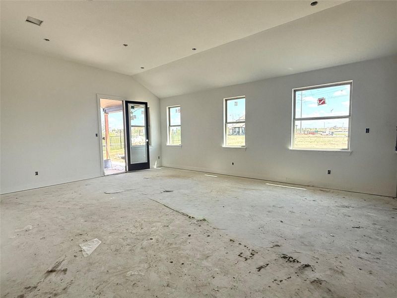 Empty room with vaulted ceiling Empty room with vaulted ceiling