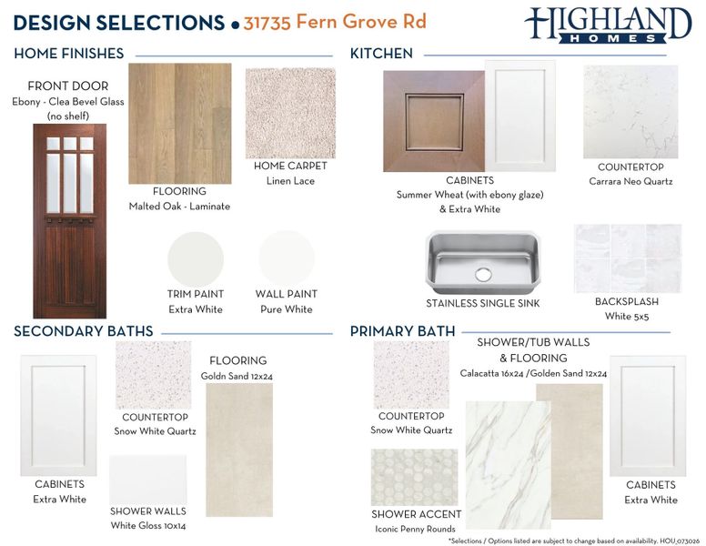 Sample of building materials used in homes in Jordan Ranch, Fulshear (Image 58). Sample of building materials used in homes in Jordan Ranch, Fulshear (Image 58).