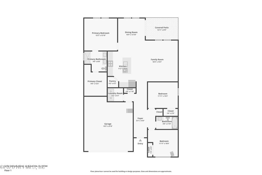 2D floor plan layout of this home in , Jacksonville, FL (Image 5).