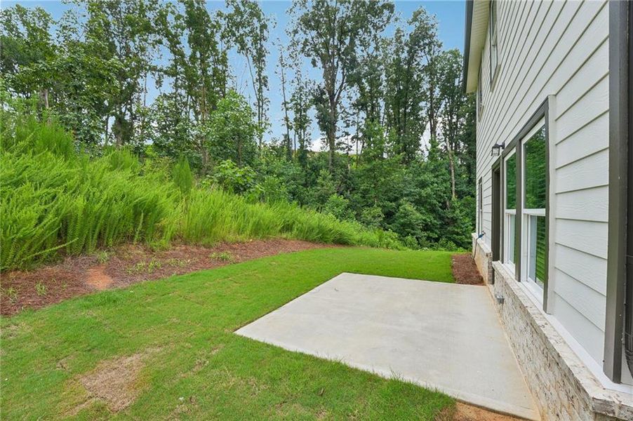 Exterior details and patio area of a home in Hemingway - Reserve Series, Cumming (Image 32). Exterior details and patio area of a home in Hemingway - Reserve Series, Cumming (Image 32).
