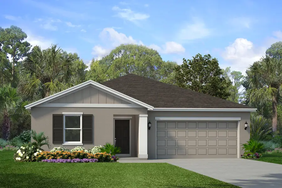 Representative exterior photo of a completed home built from the Journey by Park Square Residential in Leela Reserve, Tavares, FL (Image 2). Representative exterior photo of a completed home built from the Journey by Park Square Residential in Leela Reserve, Tavares, FL (Image 2).