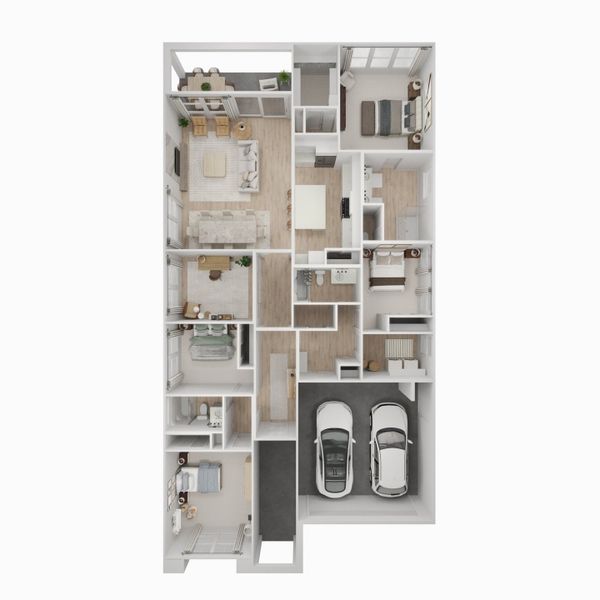 2D floor plan layout for the Pasadena by K. Hovnanian® Homes in Edgewood, Queen Creek, AZ (Image 6).