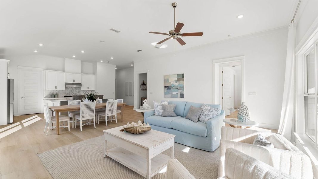 Furnished interior view inside a new home in Breakfast Point East Phase II, Panama City Beach (Image 9). Furnished interior view inside a new home in Breakfast Point East Phase II, Panama City Beach (Image 9).