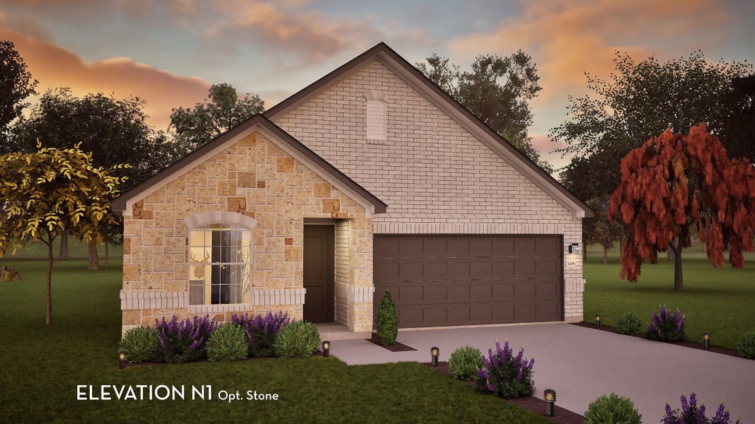 Representative exterior photo of a completed home built from the Aquila by CastleRock Communities in Lariat, Liberty Hill, TX (Image 21). Representative exterior photo of a completed home built from the Aquila by CastleRock Communities in Lariat, Liberty Hill, TX (Image 21).