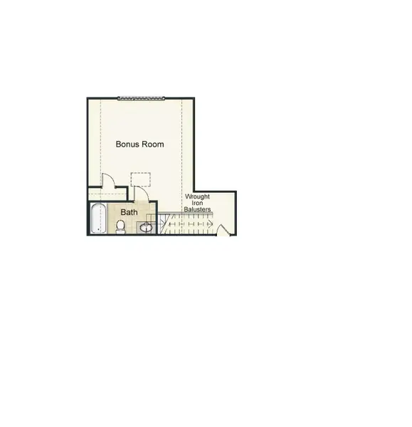 2D floor plan layout for the Newport Lux by Keystone Homes NC in Viking Ridge, Oak Ridge, NC (Image 4).