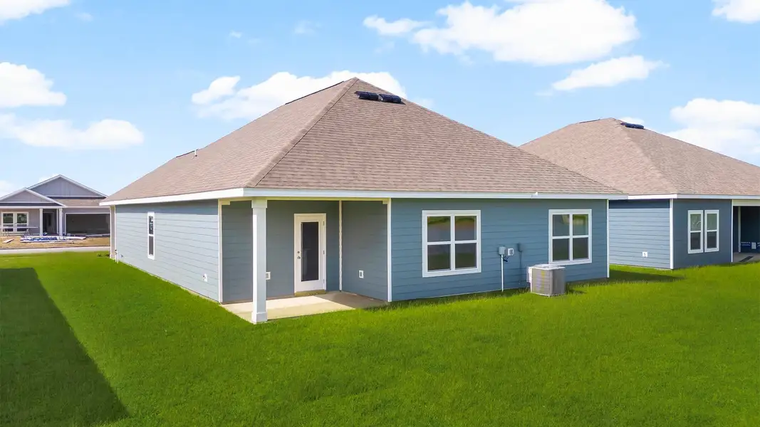 Exterior details and patio area of a home in Hodges Bayou Plantation, Panama City (Image 4). Exterior details and patio area of a home in Hodges Bayou Plantation, Panama City (Image 4).